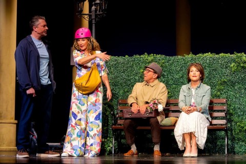 Janina Hartwig, Caroline Beil, Dieter Landuris, Hardy Krüger, FISCH SUCHT FAHRRAD, photo rehearsal