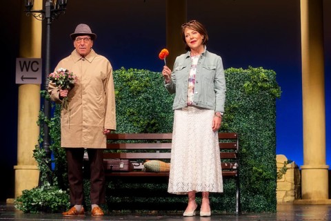 Janina Hartwig, Dieter Landuris, FISCH SUCHT FAHRRAD, photo rehearsal on 14.05.2025 at the palace