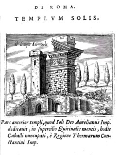 Il tempio del sole, temple of Sol, templum Solis, was a sanctuary of the sun god in ancient Rome,