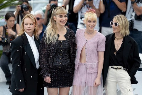 Cannes, France - 16.5.2024: Thora Birch, Imogen Poots, Kristen Stewart and Kim Gordon during THE