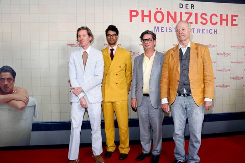 Wes Anderson, Richard Ayoade, Roman Coppola and Bill Murray at the Berlin premiere of THE PHOENIC