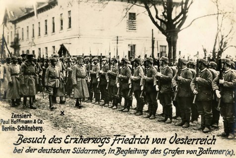 Visit of Archduke Friedrich of Austria to the German Southern Army, accompanied by Count von