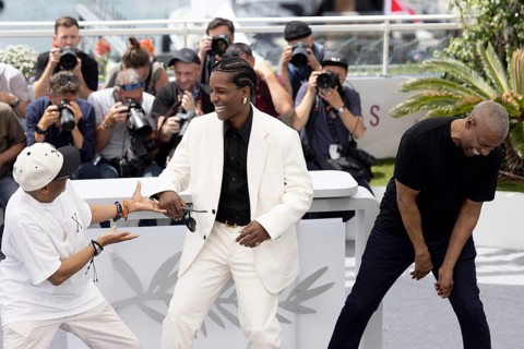 Cannes, France - 19.5.2024: Spike Lee, A$AP Rocky and Denzel Washington during the photocall for -