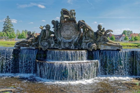 The sandstone cascade created by Bohemian sculptor Rudolf Kaplunger in the 18th century on