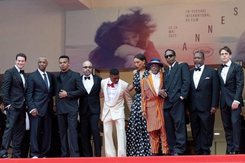 Cannes, France - 19.5.2024: Jason Michael Berman, Denzel Washington, Elijah Wright, Jeffrey Wright,