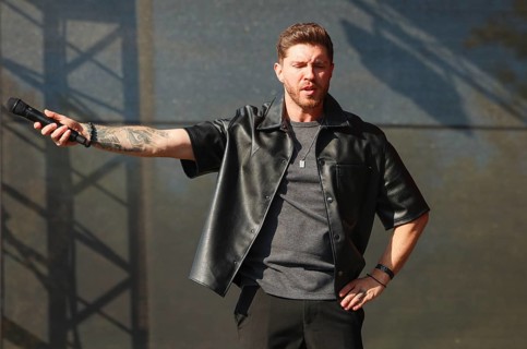 Joey Heindle at the Schlager Radio - Festival in Neuruppin at Hanger 312 on 24.05.25