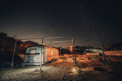 Camping under the stars with the Milky Way in Joshua Tree National Park