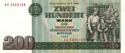 Banknote, 200 Mark, 1985, GDR, reproduction of a historical banknote