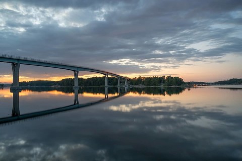 Evening mood, Lövö Bridge, Kasnäsintie, Falkö Fjord, Kasnäs, Hitis archipelago, archipelago south