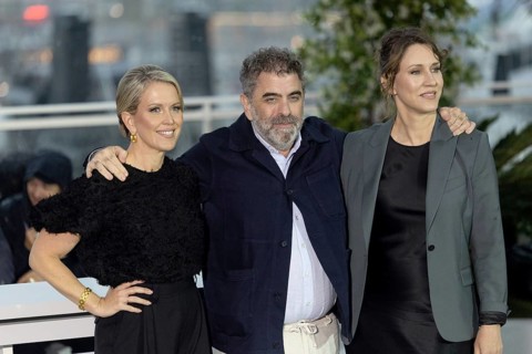 Cannes, France - 20.5.2024: Jennifer Robinson, Kathleen Fournier and Eugene Jarecki during the -