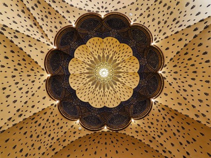 Window in a dome, Art Nouveau, view upwards, interior view, Gellert Bath, Gellert Thermal Bath,