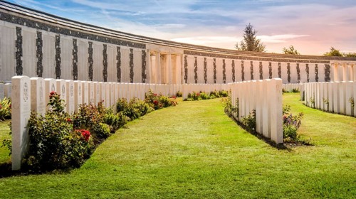 Passendale, West Flanders, Belgium, Aug. 2018: view on the Tyne Cot Commonwealth War Graves