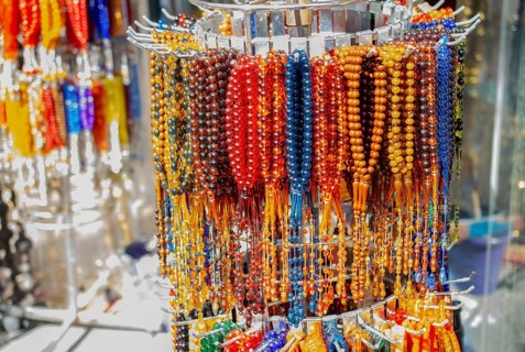 Set of Rosary praying beads for practicing mindfulness meditation praying beads