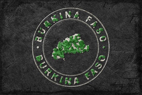 Map of Burkina Faso Reforestation Green Agenda, Climate Message