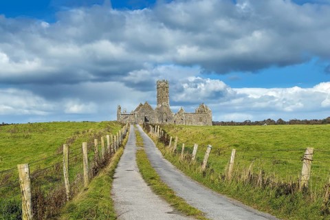 Ross Errilly Friary is a medieval Franciscan friary located about a mile to the northwest of