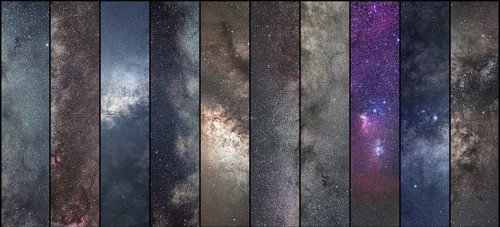 Space collage. Astronomy collage. Astrophotography collage. universe. Long exposure photography