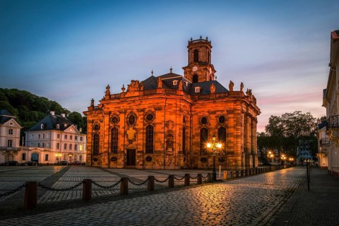 View of the Ludwigskirche in Saarbrücken, Germany, Europe