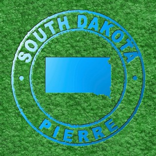 Map of South Dakota, Forest with Water Map, CO2 Reduction