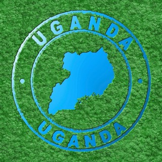 Map of Uganda, Forest with Water Map, CO2 Reduction
