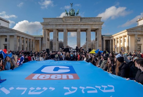 Germany, Berlin, 13.12.2024, Jewish community Chabad Berlin invites to a special rally as part of