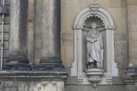 A statue of Christian Daniel Rauch, most important German sculptor of the 19th century, by Hermann