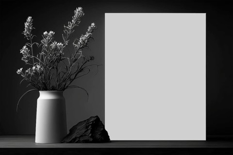 Home interior poster mock up with vertical frame, wall mockup interior. Wall art. 3d rendering, 3d