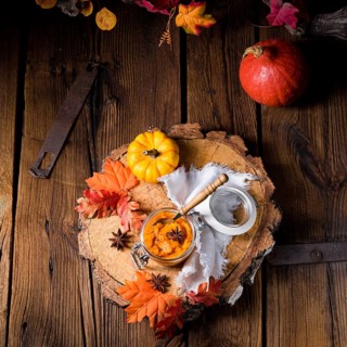 An autumnal rustic pumpkin