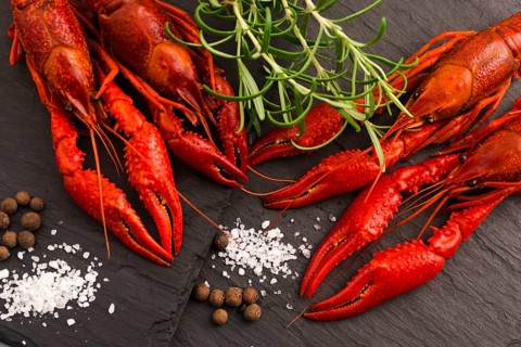 Delicious food. Cancer the river boiled