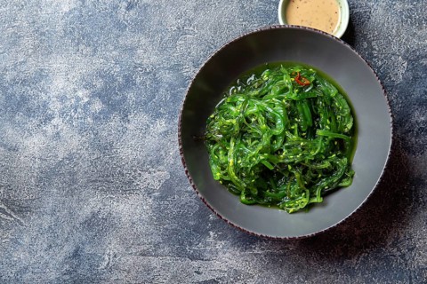 Food, Food, Chuka wakame, seaweed japanese salad with nuts sauce