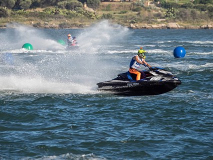 Olbia, Italy - September 16 - 20192 Aquabike world Championship gran prix of Italy
