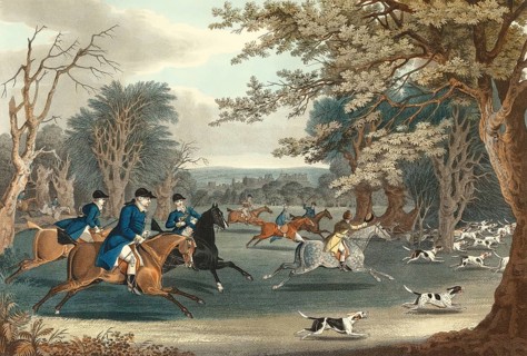 Royal Hunt at Windsor Park, 1820, Windsor Castle, 1831, royal residence at Windsor, Berkshire,