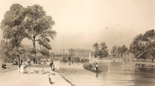 St James's Park, Buckingham Palace, London, England, after Thomas Shotter Boys, 1842