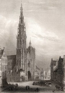 Cathédrale Notre-Dame, Cathedral of Our Lady, Antwerp, Flanders, Belgium, 19th century, Europe