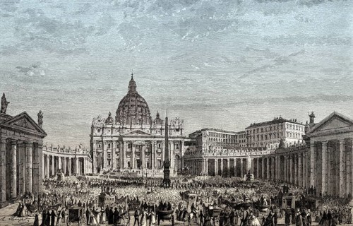 The Papal Basilica of St. Peter in the Vatican and St. Peter's Square in Vatican City, Rome, Italy,