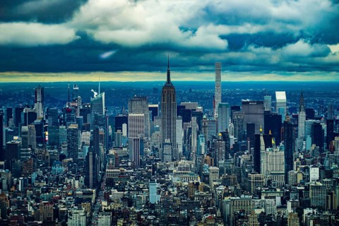 The view from the One World Trade Center Building. Shooting Location: New York, Manhattan