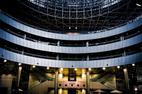 Circular architecture of the city. Shooting Location: Koto -ku, Tokyo
