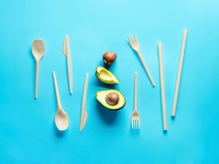 Avocado Seeds Biodegradable Single-Use Cutlery. Bioplastic - Great alternative to plastic
