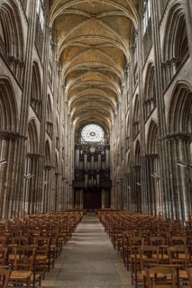 Interior of rouen cathedral landmark in france