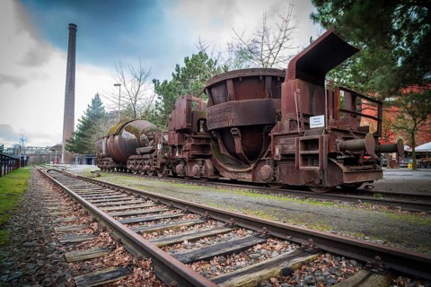 Landscape park Duisburg Nord (Landschaftspark Duisburg Nord) in Germany. It is a public park