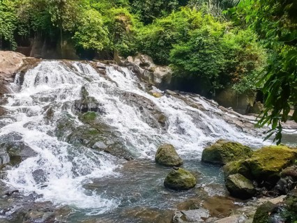 View on Goa Rang Reng waterfall, Bali, Indonesia, Asia