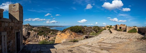 A picture of the abandoned military base of Capo D'Orso