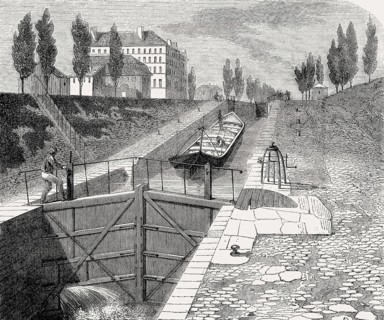 The Canal Saint-Martin, Paris, France, 19th century, Europe