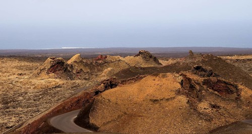 Typical rugged and harsh volcanic landscape