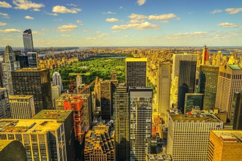 The view from the Rockefeller Center (Top of the Rock). Shooting Location: New York, Manhattan