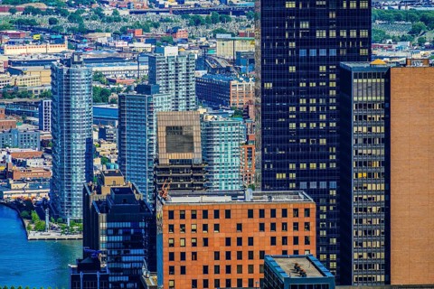 The view from the Rockefeller Center (Top of the Rock). Shooting Location: New York, Manhattan