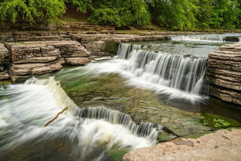 The Lower Falls of the Aysgarth Falls, North Yorkshire, England, UK