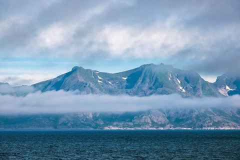 Coast on the Lofoten Islands in Norway
