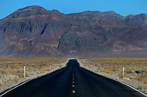 Road through Death Valley National Park, California, USA, North America