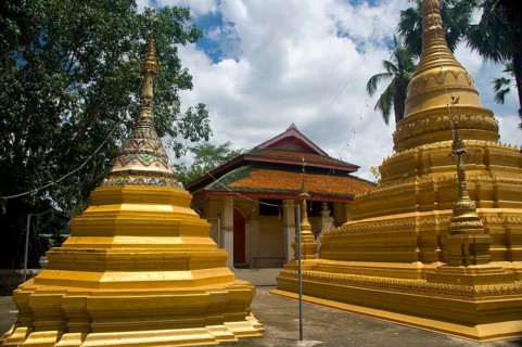In the south-east corner of Chiang Mai's old city stands Wat Myanmar, a fine example of a 19th