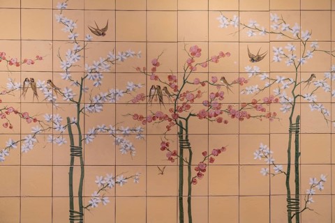 Tile panel, 1902, glazed ceramics, Casa Cetre de Portopi, La Roqueta factory, Museu de Mallorca,